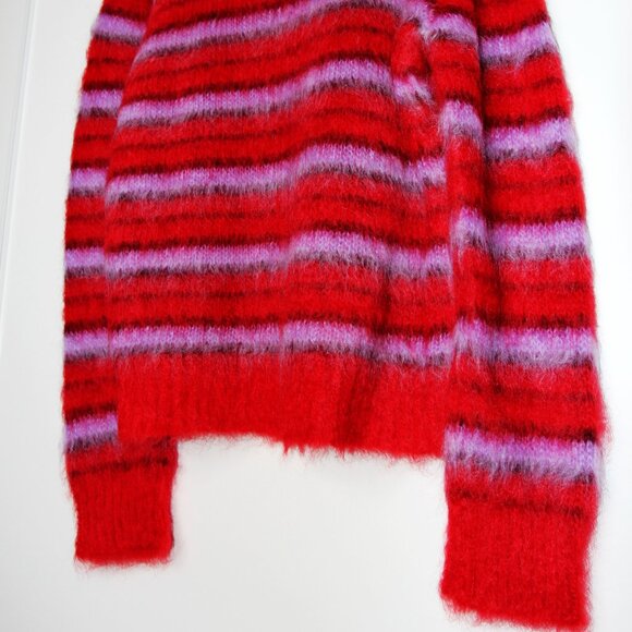 BNWT AW21 MARNI STRIPED FUZZY-WUZZY MOHAIR SWEATER 50 - Picture 7 of 12